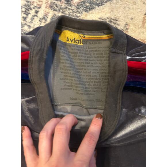 Aviator Nation Classic Velvet Relaxed Pullover Sweatshirt, Women's Small, Grey - Picture 2 of 6